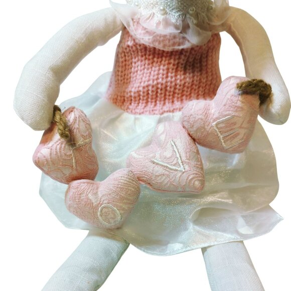 Stuffed Ballerina Unicorn Weighted Plush With Love Banner 24" Shelf Sitter - Picture 5 of 6